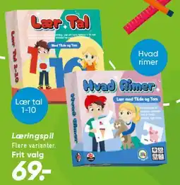 Bilka Læringspil (Lær Tal / Hvad rimer) tilbud