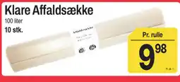 ABC Lavpris Klare Affaldsække tilbud