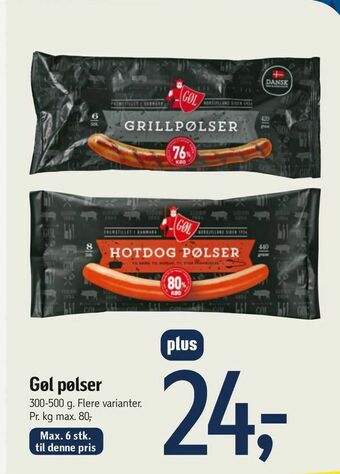 Føtex Gøl pølser tilbud