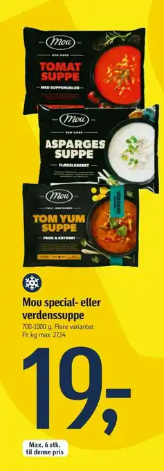 Føtex Mou special- eller verdenssuppe tilbud