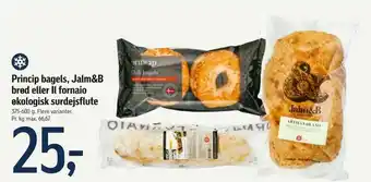 Føtex Princip bagels, Jalm&B brød eller Il fornaio økologisk surdejsflute tilbud