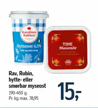 Føtex Rav, Rubin, hytte- eller smørbar myseost tilbud