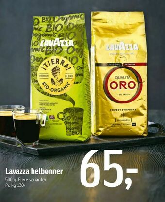 Føtex Lavazza helbønner tilbud