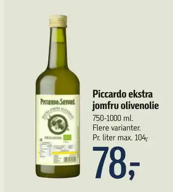 Piccardo ekstra jomfru olivenolie