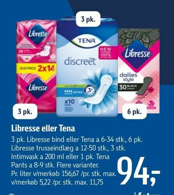 Føtex Libresse eller Tena tilbud