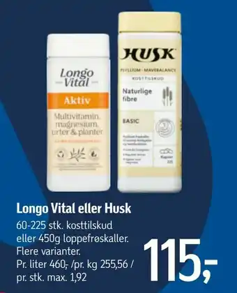 Føtex Longo Vital eller Husk tilbud