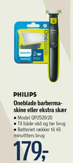 Oneblade barberma skine eller ekstra skær