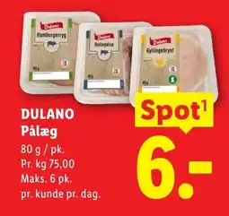 Lidl DULANO Pålæg tilbud