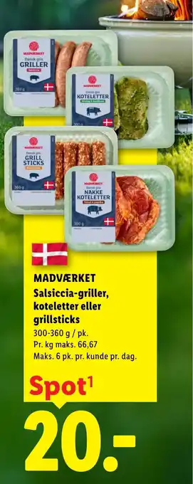 MADVÆRKET Salsiccia-griller, koteletter eller grillsticks
