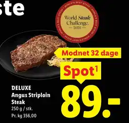 Lidl DELUXE Angus Striploin Steak tilbud
