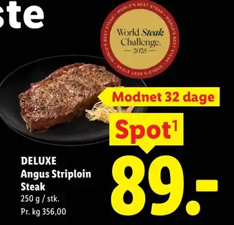 Lidl DELUXE Angus Striploin Steak tilbud