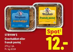 Lidl STRYHN'S Grovhakket eller fransk postej tilbud