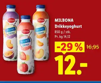 Lidl MILBONA Drikkeyoghurt tilbud