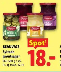Lidl BEAUVAIS Syltede grøntsager tilbud