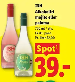 Lidl ISH Alkoholfri mojito eller paloma tilbud