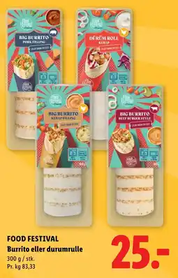 Lidl FOOD FESTIVAL Burrito eller durumrulle tilbud