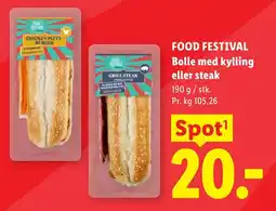 Lidl FOOD FESTIVAL Bolle med kylling eller steak tilbud