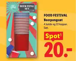 Lidl FOOD FESTIVAL Beerpongsæt tilbud