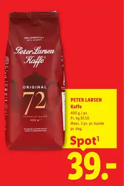 Lidl PETER LARSEN Kaffe tilbud
