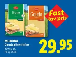 Lidl MILBONA Gouda eller tilsiter tilbud
