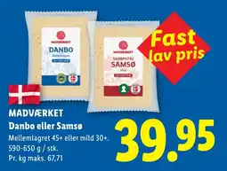 Lidl MADVÆRKET Danbo eller Samsø tilbud