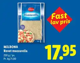 Lidl MILBONA Revet mozzarella tilbud