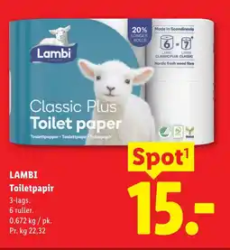 Lidl LAMBI Toiletpapir tilbud