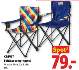 Lidl CRIVIT Foldbar campingstol tilbud