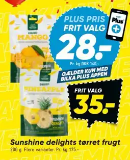 Bilka Sunshine delights tørret frugt tilbud
