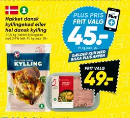 Bilka Hakket dansk kyllingekød eller hel dansk kylling tilbud