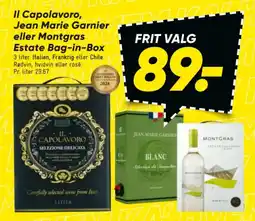 Bilka Il Capolavoro, Jean Marie Garnier eller Montgras Estate Bag-in-Box tilbud