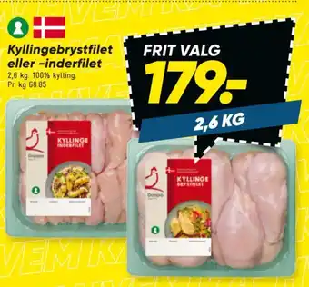 Bilka Kyllingebrystfilet eller -inderfilet tilbud