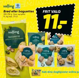 Bilka Salling Brød eller baguettes tilbud