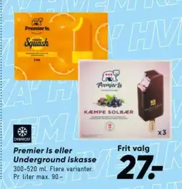 Bilka Premier Is eller Underground iskasse tilbud