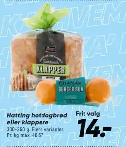Bilka Hatting hotdogbrød Frit valg eller klappere tilbud