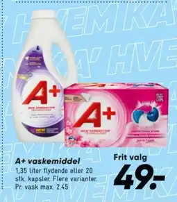 Bilka A+ vaskemiddel tilbud