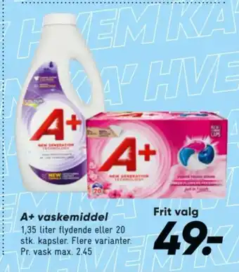 A+ vaskemiddel