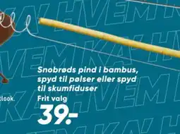 Bilka Snobrøds pind i bambus, spyd til pølser eller spyd til skumfiduser tilbud