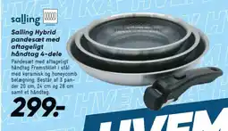 Bilka Salling Hybrid pandesæt med aftageligt håndtag 4-dele tilbud