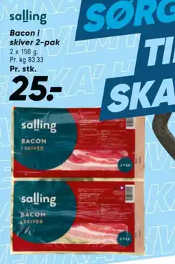 Bilka Salling Bacon i skiver 2-pak tilbud