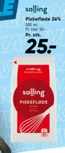 Bilka Salling Piskefløde 36% tilbud