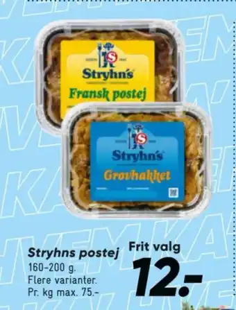 Bilka Stryhns postej tilbud