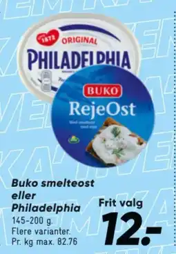 Bilka Buko smelteost eller Philadelphia tilbud