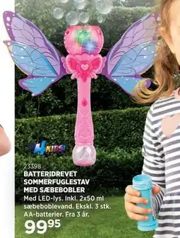 KiDS Coolshop BATTERIDREVET SOMMERFUGLESTAV MED SÆBEBOBLER tilbud
