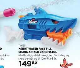 KiDS Coolshop XSHOT WATER FAST FILL SHARK ATTACK VANDPISTOL tilbud