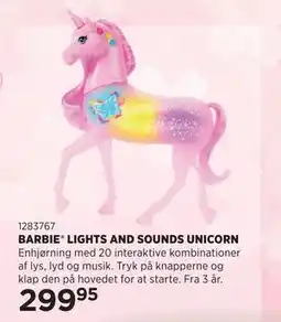 KiDS Coolshop BARBIE LIGHTS AND SOUNDS UNICORN tilbud