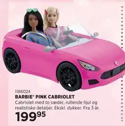 KiDS Coolshop BARBIE PINK CABRIOLET tilbud