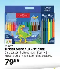 KiDS Coolshop TUSSER DINOSAUR + STICKER tilbud