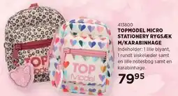 KiDS Coolshop TOPMODEL MICRO STATIONERY RYGSÆK M/KARABINHAGE tilbud