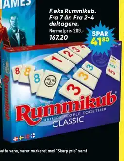 Bilka Rummikub. Fra 7 år. Fra 2-4 deltagere tilbud